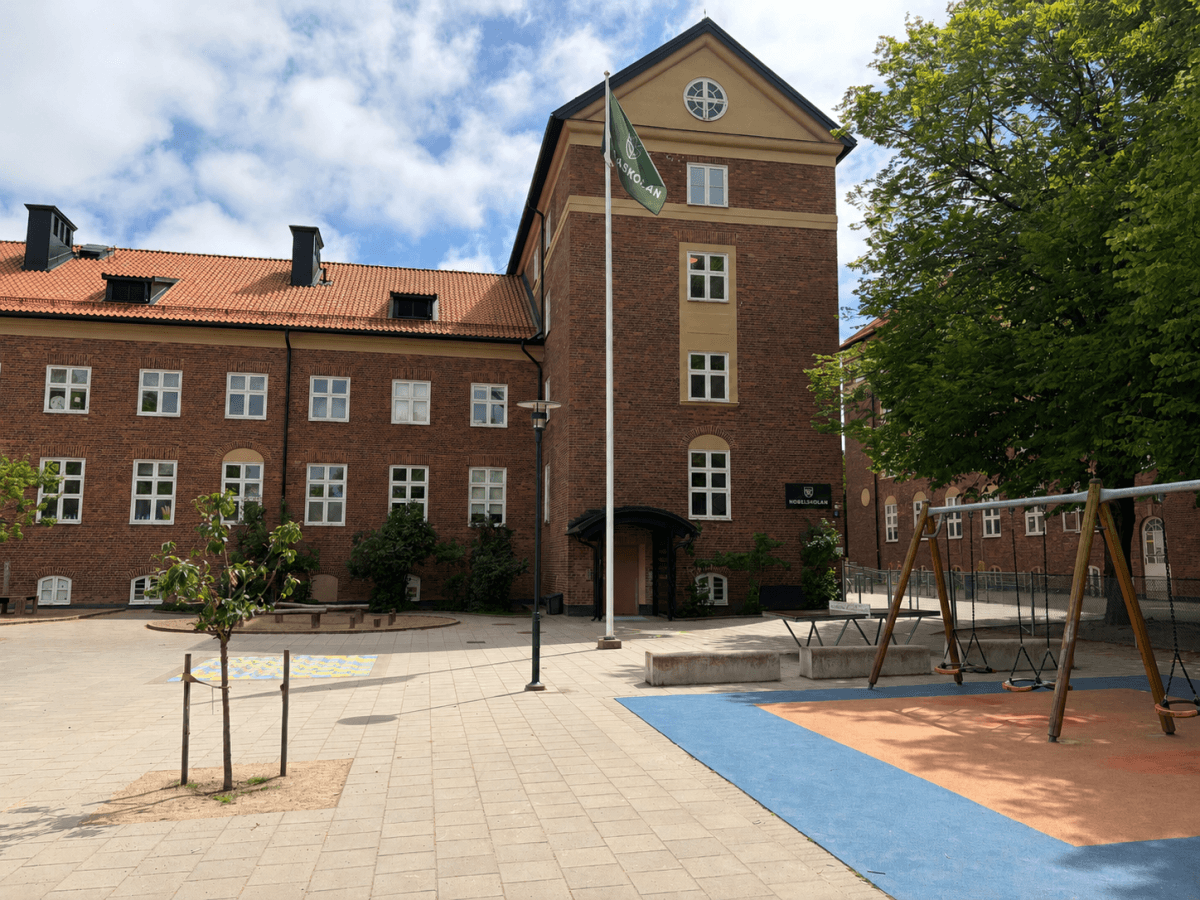 Noblaskolan Mariastadens skolbyggnad.